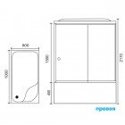 Душевая кабина 100х80 Royal Bath RB 8100BP3-BT R