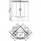 Душевая кабина 150x150 Appollo GUCI-861 белый