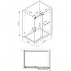 Душевая кабина 150x85 Sturm Credo 1500x850x1950 L