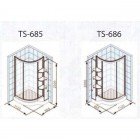 Душевая кабина 110х90 Appollo TS-685