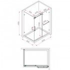 Душевая кабина 120x85 Sturm Credo 1200x850x1950 R