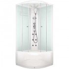 Душевая кабина Domani-Spa Delight 110 high прозрачная/белая с электрикой и гидромассажем