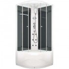 Душевая кабина Domani-Spa Delight 110 high прозрачная/чёрная с электрикой и гидромассажем