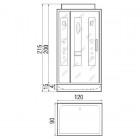 Душевая кабина 120х90 с низким поддоном River Lux Nil 120/90 МТ