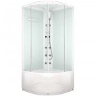 Душевая кабина 90х90 Domani-Spa Delight 99 high матовая/белая с электрикой и гидромассажем