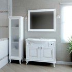 Комплект мебели Аква Родос Беатриче 80 белый патина хром