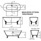 Ванна Magliezza Ottavia RAL DO 165x76