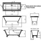 Ванна Magliezza Riccarda BR 174x77