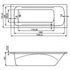 Ассиметричная акриловая ванна Roca Line 170x70 ZRU9302924