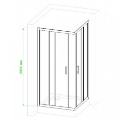 Душевое ограждение Royal Bath RB120HPD-T-CH