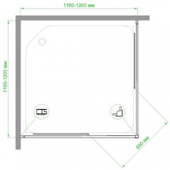 Душевое ограждение Royal Bath RB120HPD-T-CH