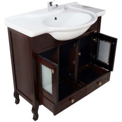 Комплект мебели ASB-Woodline Флоренция витраж 85 бук тироль массив ясеня
