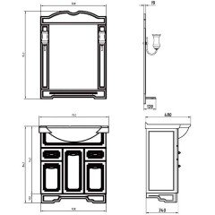Комплект мебели ASB-Mebel Астра НСВ декор 75