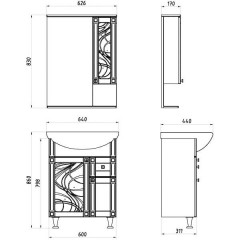 Комплект мебели ASB-Mebel Альфа кристалл 65-1Н