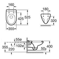 Инсталляция Roca PRO WC 89009000 + Roca Victoria 34630300R