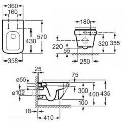 Инсталляция Roca PRO WC 89009000 + Roca Dama-N 346787000