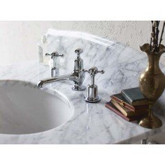 Раковина Burlington Margavine мраморная с подстольем из черного алюминия