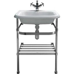 Раковина Burlington Clearwater 55 с хромированным подстольем