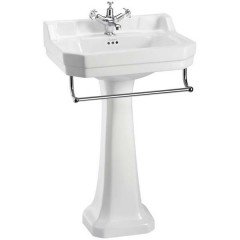 Раковина Burlington Edwardian 56 с пьедесталом и полотенцедержателем