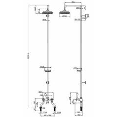 Душевая программа Burlington Claremont H185-CL