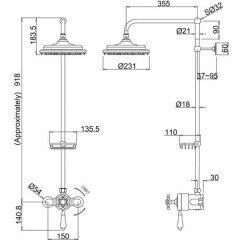 Душевая программа Burlington Birkenhead Wye H5-BI