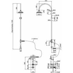 Душевая программа Burlington Anglesey Trent H34C-AN