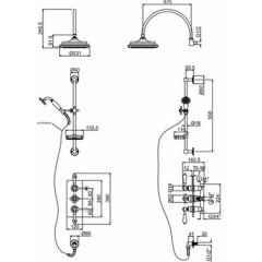 Душевая программа Burlington Claremont Clyde H41C-CL