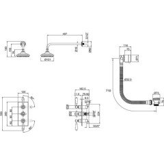 Душевая программа Burlington Anglesey Clyde H91-AN