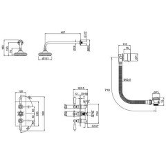 Душевая программа Burlington Birkenhead Clyde H91C-BI