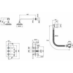 Душевая программа Burlington Anglesey Clyde H91C-AN