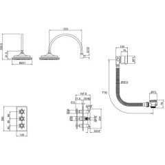 Душевая программа Burlington Birkenhead Clyde H125-BI