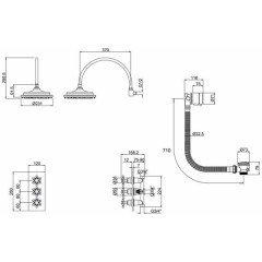 Душевая программа Burlington Birkenhead Clyde H125C-BI