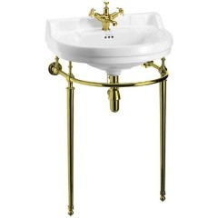 Раковина Burlington Gold Edwardian Round 62 с позолоченным подстольем