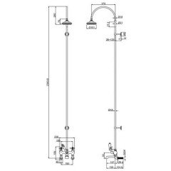 Душевая программа Burlington Gold Claremont H344-CLGOL