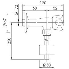 Кран для писсуара Nobili AV00503CR
