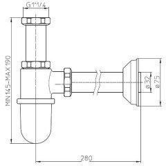 Сифон Nobili AV00103/2CR