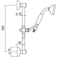 Душевой гарнитур Nobili Ritz AD140/16BR