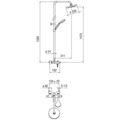 Душевой гарнитур Nobili Tago TG85310/30CR