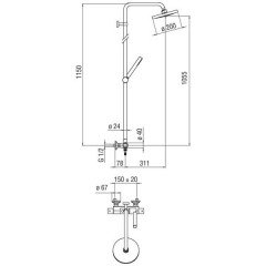 Душевой гарнитур Nobili Tea TE85330/30CR