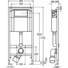 Инсталляция Viega Eco Plus 673192 + унитаз Duravit D-Code 253509 + крышка Duravit 006731