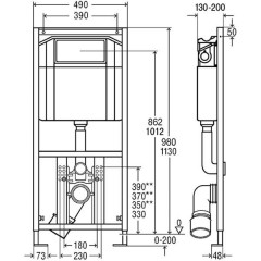 Инсталляция Viega Eco Plus 606664 + унитаз Gustavsberg Nordic 2330 + жёсткое сиденье Gustavsberg