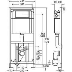 Инсталляция Viega Eco Plus 606664 + унитаз Gustavsberg Hygienic Flush WWS + сиденье Gustavsberg с микролифтом