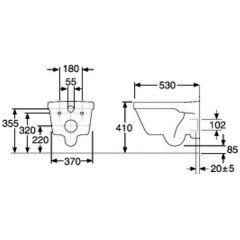 Инсталляция Viega Eco Plus 606664 + унитаз Gustavsberg Hygienic Flush WWS + сиденье Gustavsberg с микролифтом