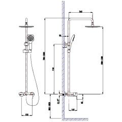 Душевая система Timo Lotta-Thermo SX-2610 White