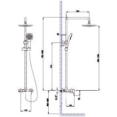 Душевая система Timo Lotta-Thermo SX-2610 Color