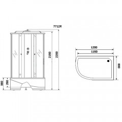 Душевая кабина Niagara Lux 7712W R