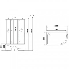 Душевая кабина Niagara Lux 7712W L