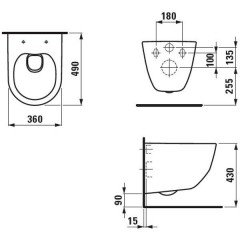 Инсталляция Viega Eco 673192 + унитаз Laufen PRO rimless 820965 с сиденьем
