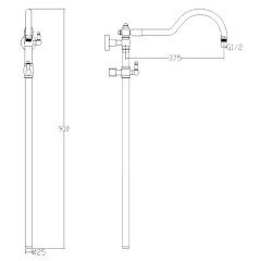 Душевая колонна Aksy Bagno 2002 Chrome