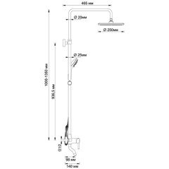Душевой гарнитур WasserKRAFT A14401